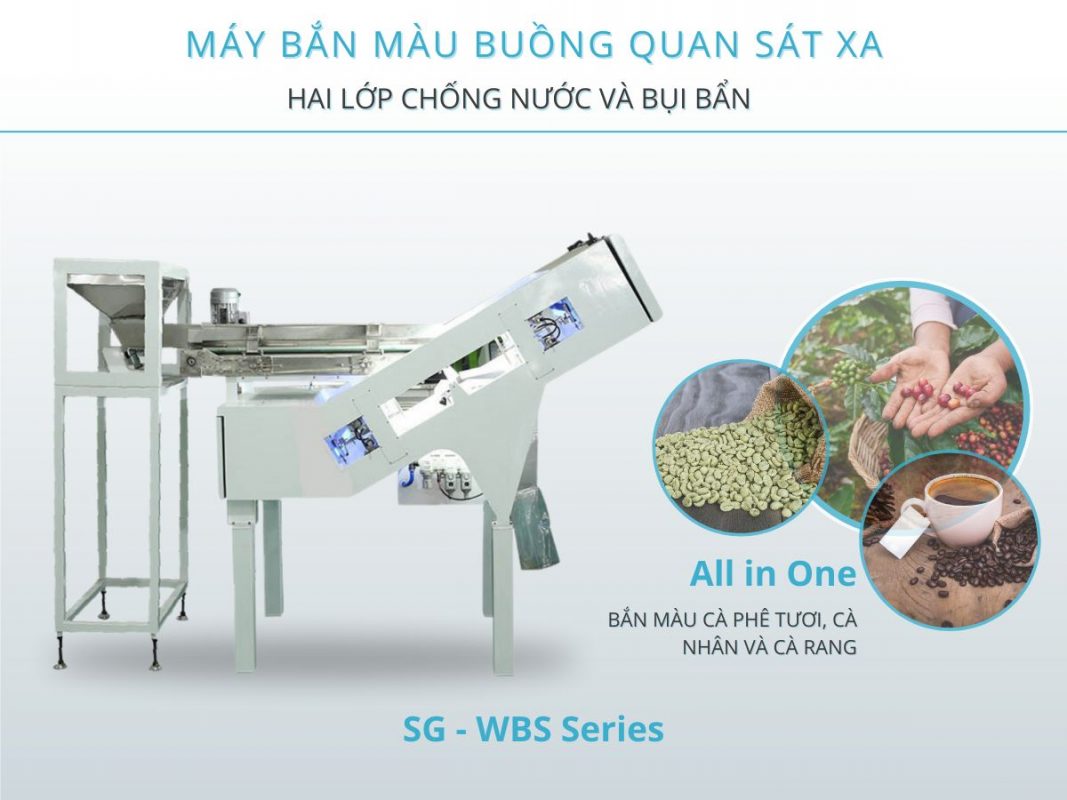 máy bắn màu cà phê quả tươi